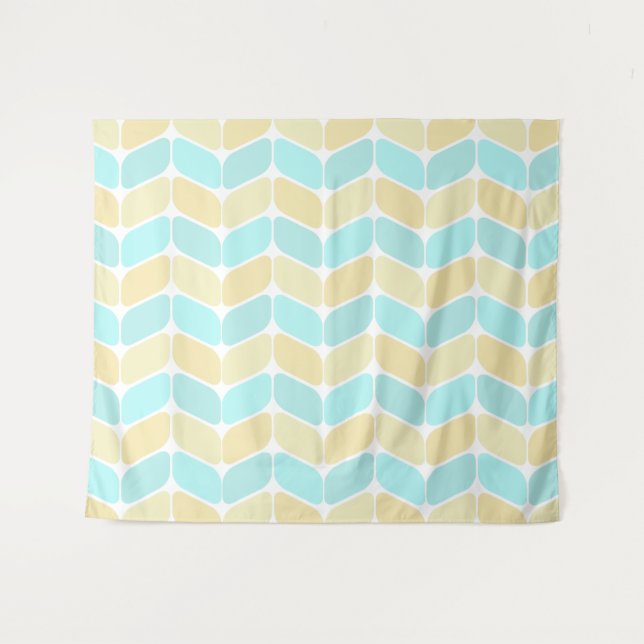 Vintage Diagonal Rectangles Sandy Beach Tapestry (Front (Horizontal))