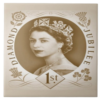 Vintage Diamond Jubilee Celebration Tiles
