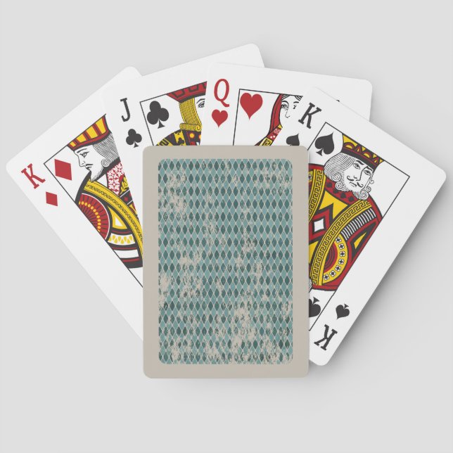 Vintage Diamond Pattern Playing Cards (Back)