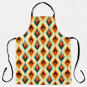 Vintage Diamond Raster Seamless Pattern Apron