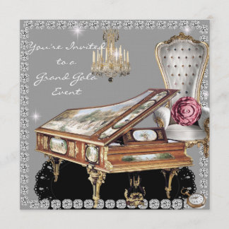 Vintage Diamond Wedding Event Invitation