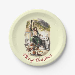 Vintage Dickens Ghost Scrooge A Christmas Carol Paper Plate