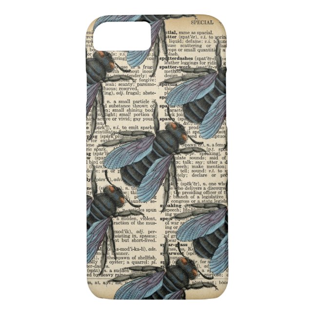Vintage Dictionary Bug Phone Case-Mate iPhone Case (Back)