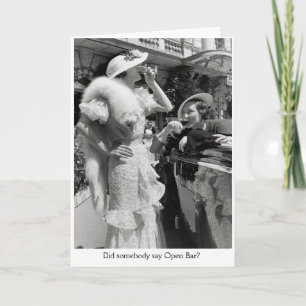 Vintage - Did Somebody Say Open Bar?, Card