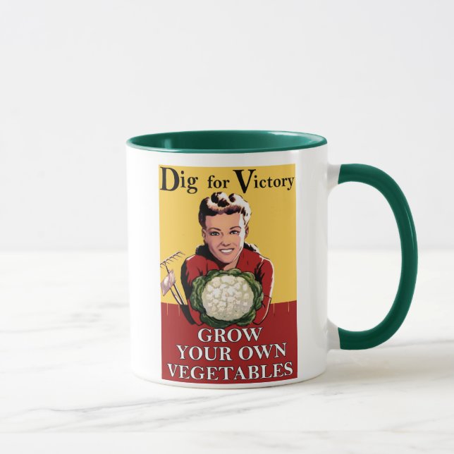 Vintage Dig for Victory Gift Mug (Right)