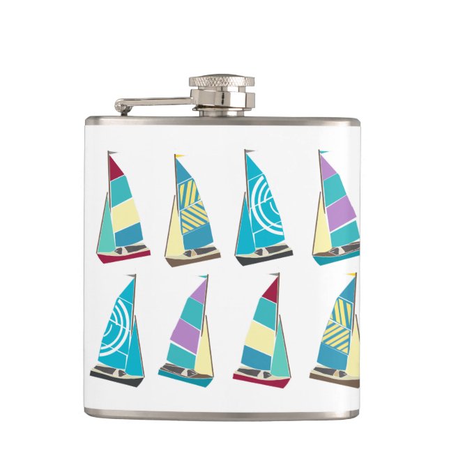 Vintage Dinghies Hip Flask (Front)