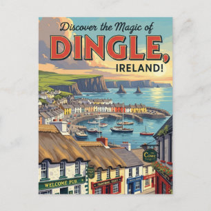Vintage Dingle Ireland Travel Postcard