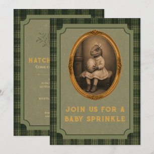 Vintage Dinosaur Baby Sprinkle Invitation