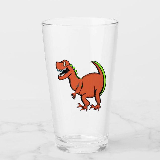 Vintage Dinosaur Drinking Glasses (Front)