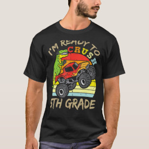 Vintage Dinosaur Monster Truck I'm Ready To Crush  T-Shirt