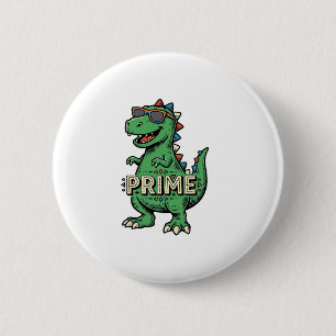 Vintage Dinosaur Sunglasses Prime Cartoon Shirt_1 2 Inch Round Button