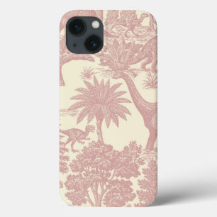 Vintage Dinosaur Toile Pattern Prehistoric Jungle  iPhone 13 Case