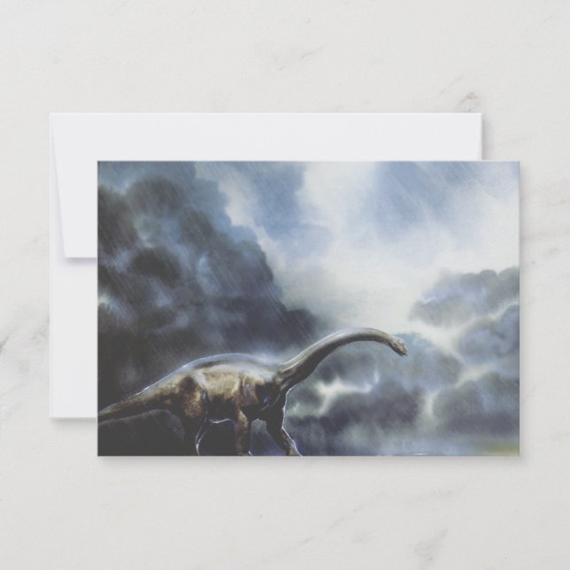 Vintage Dinosaurs, Barapasaurus with Storm Clouds (Front)