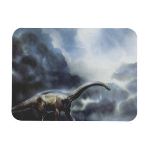 Vintage Dinosaurs, Barapasaurus with Storm Clouds Magnet