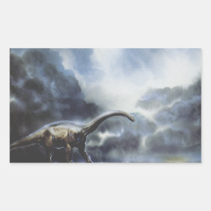 Vintage Dinosaurs, Barapasaurus with Storm Clouds Sticker