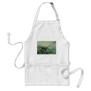 Vintage Dinosaurs, Brachiosaurus Swimming in Ocean Standard Apron