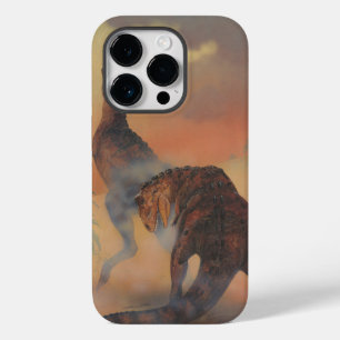 Vintage Dinosaurs, Carnotaurus Roaring in Jungle Case-Mate iPhone 14 Pro Case