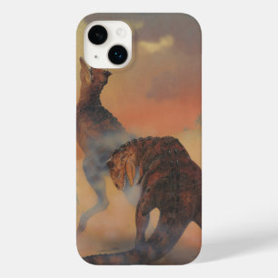 Vintage Dinosaurs, Carnotaurus Roaring in Jungle Case-Mate iPhone 14 Plus Case