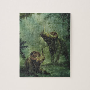 Vintage Dinosaurs, Centrosaurus in the Jungle Jigsaw Puzzle