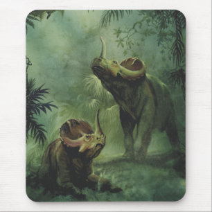 Vintage Dinosaurs, Centrosaurus in the Jungle Mouse Pad