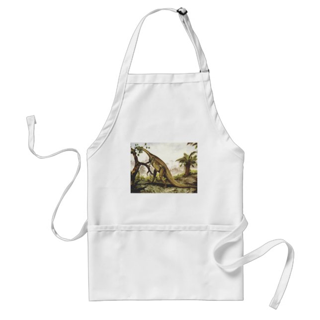 Vintage Dinosaurs, Plateosaurus Grazing on Trees Standard Apron (Front)