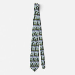 Vintage Dinosaurs, Sauroposeidon with Birds Flying Tie
