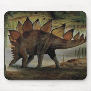 Vintage Dinosaurs, Stegosaurus, Tail with Spikes Mouse Pad