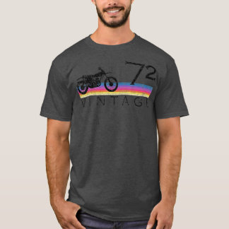 Vintage Dirt Bike 72 Motocross 50 Year Old Birthda T-Shirt
