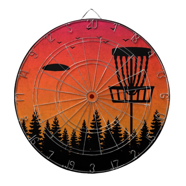 Vintage Disc Golf Frolf Frisbee Player Retro Dartboard (Front)