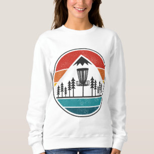 Vintage Disc Golf Frolf Retro Frisbee Disc Golfer Sweatshirt