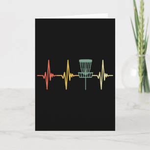 Vintage Disc Golf Retro Heartbeat Gift Disc Golf S Card