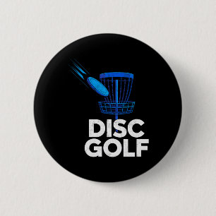 Vintage Disc Golf Sket Player Golfer Golfing Sport 2 Inch Round Button