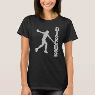 Vintage Discus Throw Discus Throw Woman Silhouett T-Shirt