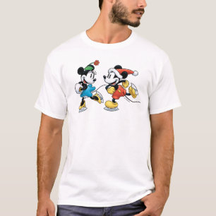 Vintage Disney Mickey & Minnie Ice Skating T-Shirt