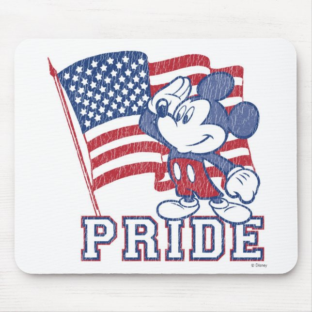 Vintage Disney's Mickey Mouse American Pride  Mouse Pad (Front)