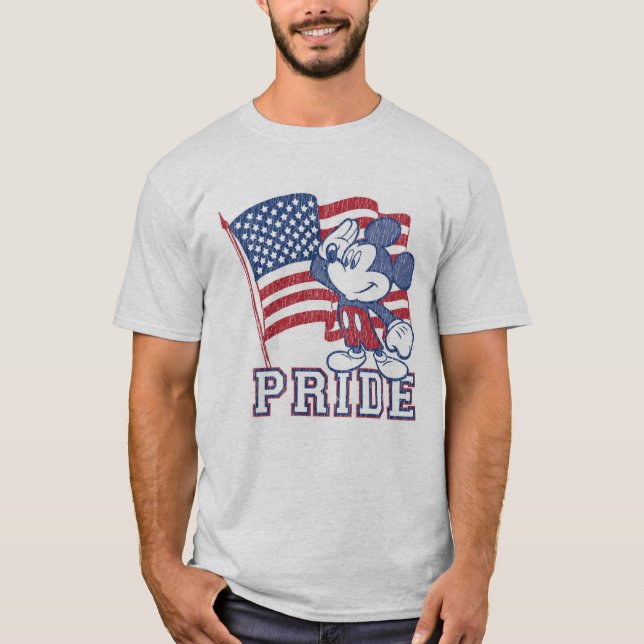 Vintage Disney's Mickey Mouse American Pride  T-Shirt (Front)