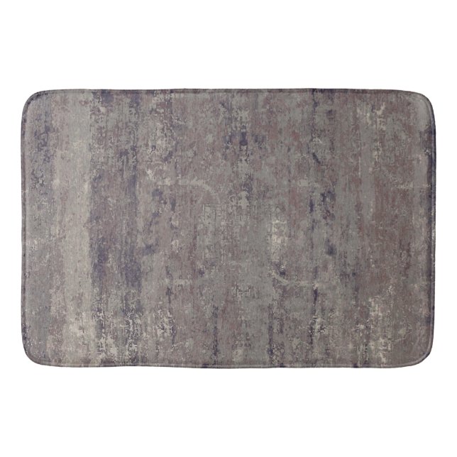Vintage Distressed Abstract Antique Brown Bath Mat (Front)