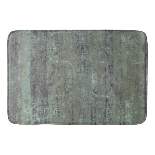 Vintage Distressed Abstract Antique Sage Green Bath Mat