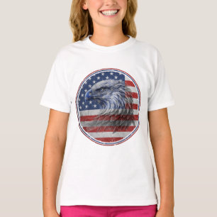 Vintage Distressed American Flag Eagle  T-Shirt