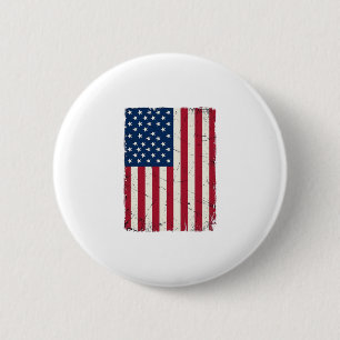Vintage Distressed American Flag Vector Shirt Desi 2 Inch Round Button