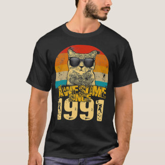 Vintage Distressed Awesome Since 1991 31 Years Old T-Shirt