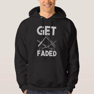 Vintage Distressed Barber Get Faded Clippers Hoodie