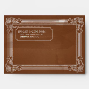 Vintage Distressed Brown Customizable A7 Envelopes