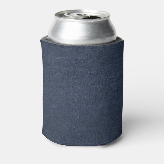 Vintage Distressed Cognac Leather Texture Can Cooler (Can Back)