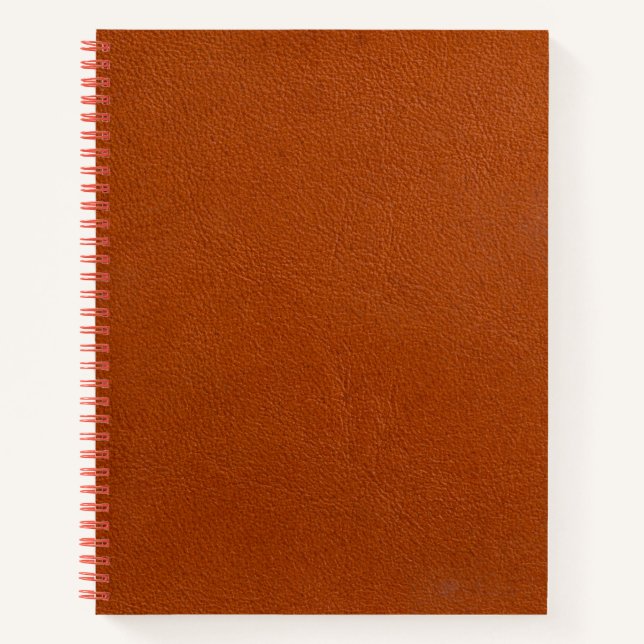 Vintage Distressed Cognac Leather Texture Notebook (Front)