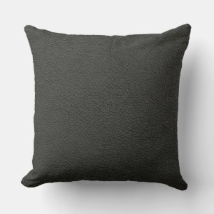 Vintage Distressed Cognac Leather Texture Throw Pillow