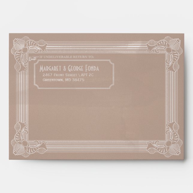 Vintage Distressed Cream Customizable A7 Envelopes (Front)