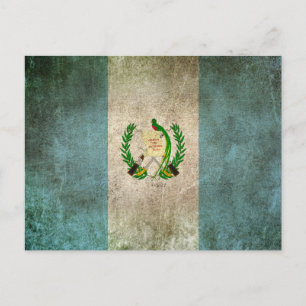 Vintage Distressed Flag of Guatemala Postcard