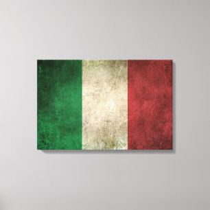 Vintage Distressed Flag of Italy Canvas Print