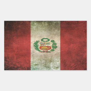 Vintage Distressed Flag of Peru Sticker